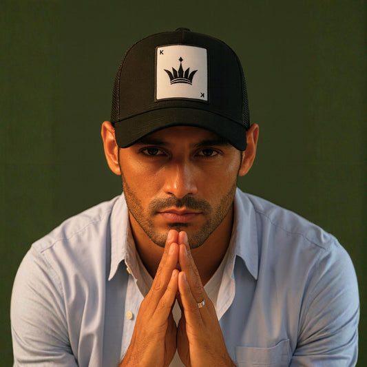 Crown Black Trucker Cap